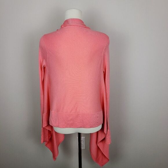𝅺guess by Marciano Coral Waterfall Open Front High Low Cardigan Sweater XS - Picture 7 of 15